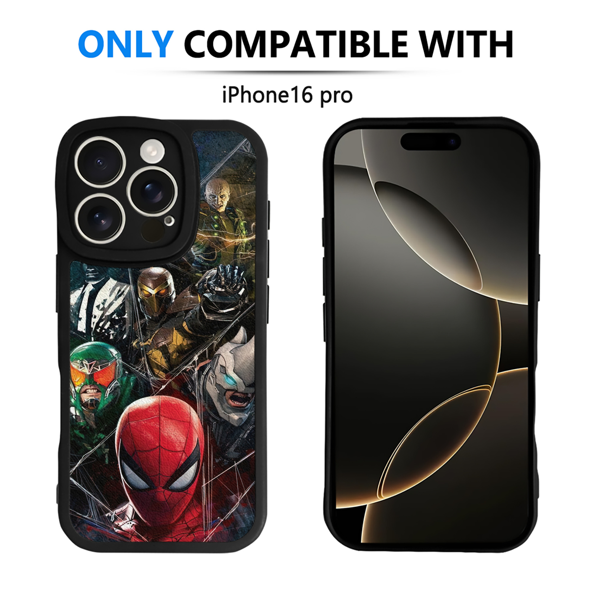 Spider Man スパイダーマン 【iPhone 16シリーズ対応】シリコンスマホケース（レザー調） 材質：シリコン